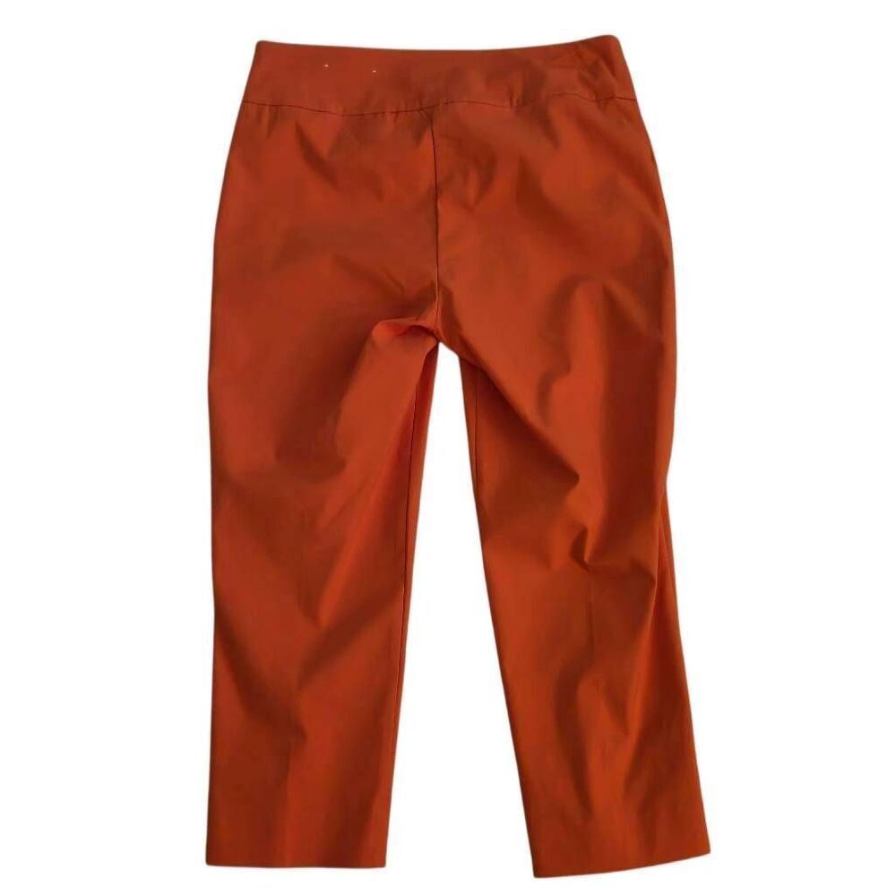 Peck & Peck Womens Zipper Ankle Pull-on Capri Pants Orange Size 12 - Picture 2 of 11